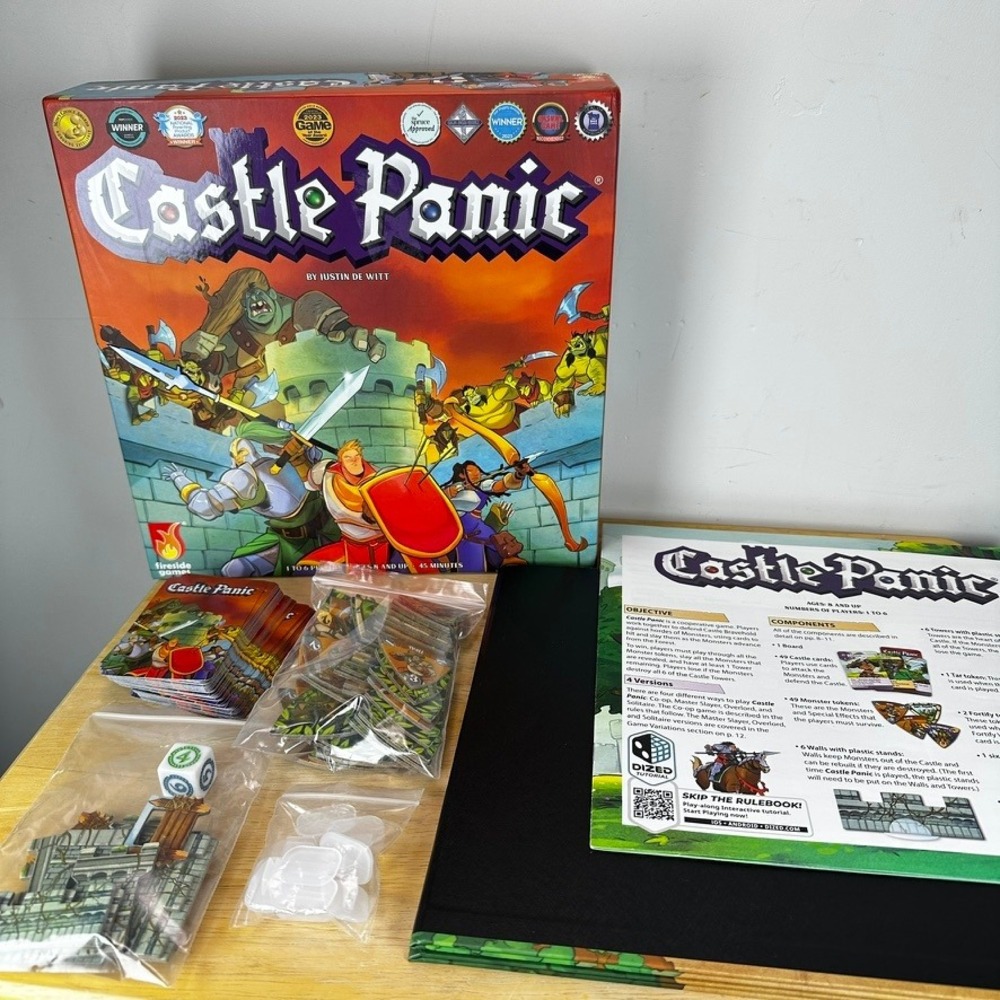 Castle Panic Board Game COMPLETE 2024 Fireside Game Cooperative Strategy Fantasy